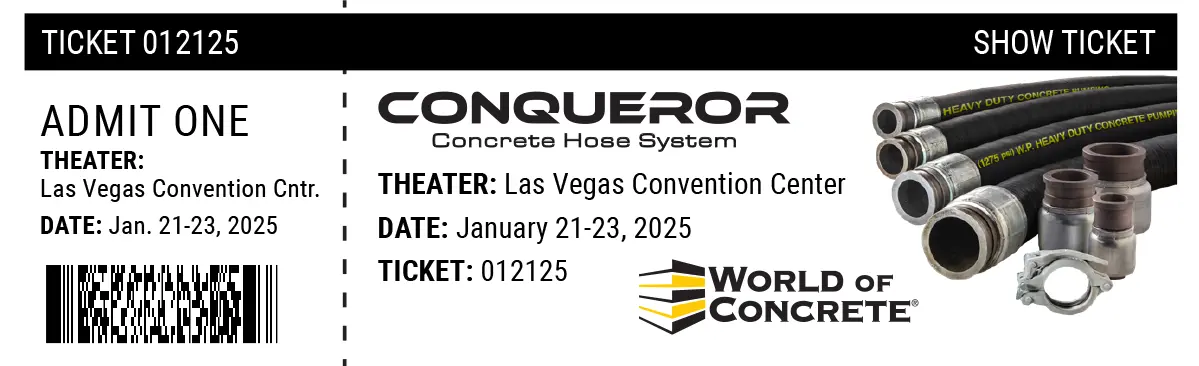 World of Concrete ticket